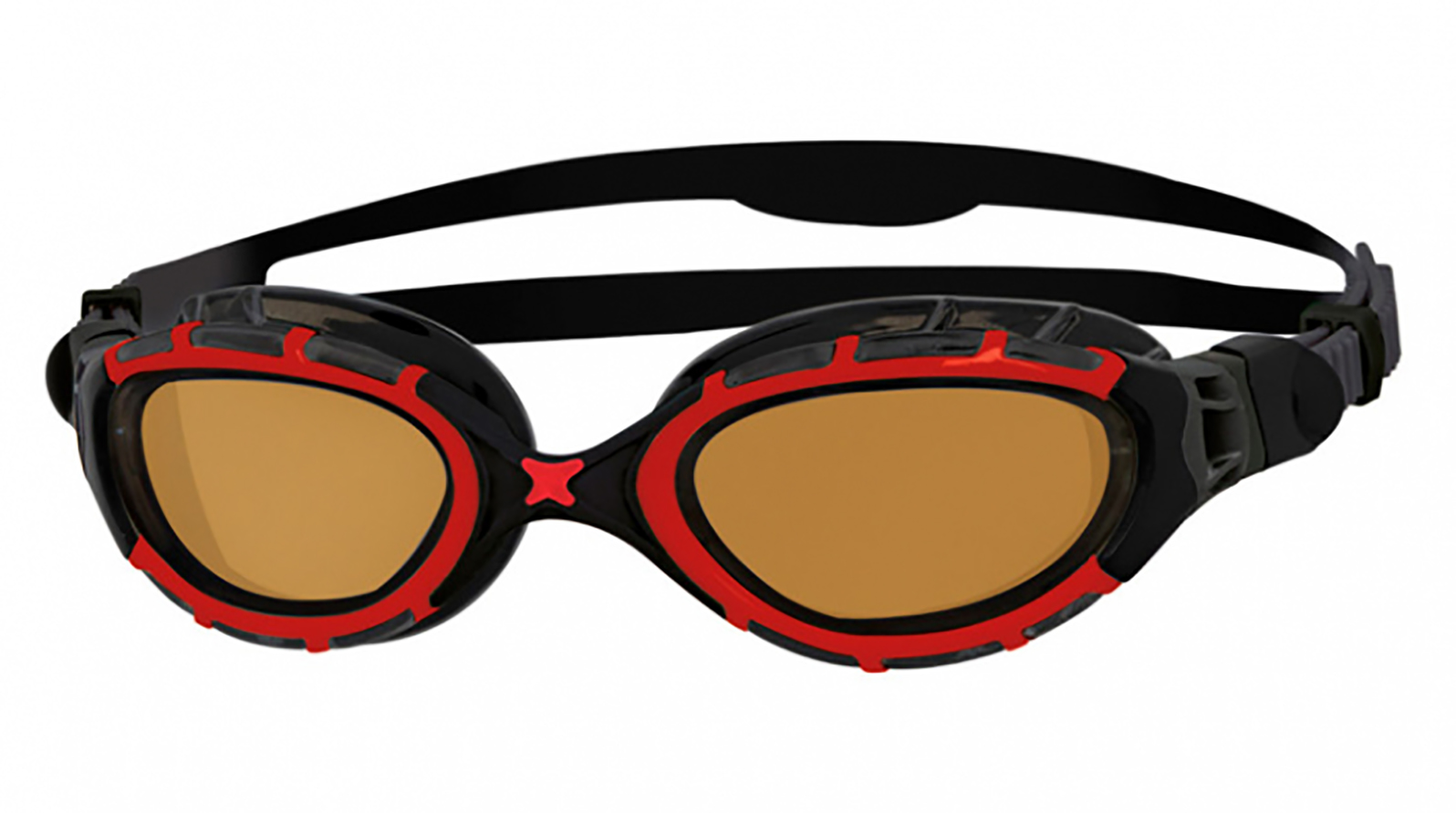 Очки для плавания ZOGGS Predator Flex Polarized Ultra, Copper/Red кулон череп с узорами яркие глаза красный в чернёном серебре 70см