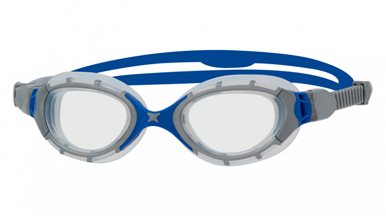 Очки для плавания ZOGGS Predator Flex, Clear/Navy zoggs очки для плавания predator polarized красный regular