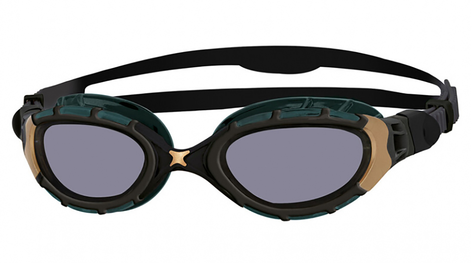 ZOGGS Очки для плавания Predator Flex Titanium Reactor (черный/дымчатый) Regular zoggs очки для плавания raptor hcb mirror синий синий