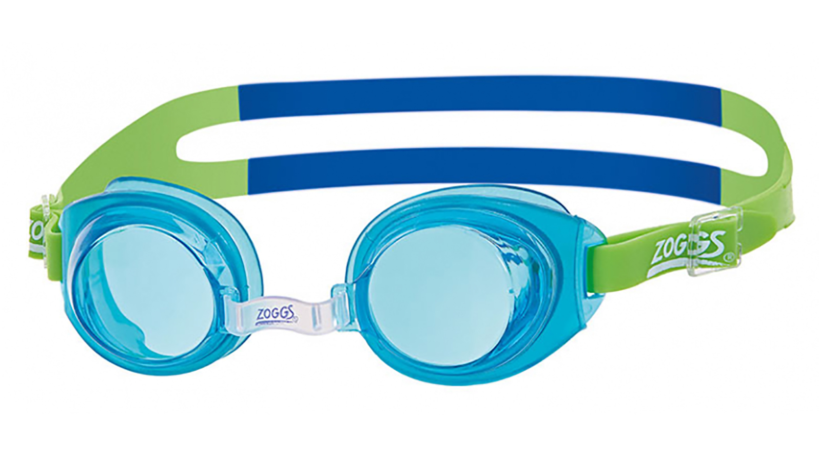 Очки для плавания ZOGGS Little Ripper (0-6 лет), Blue/Green zoggs очки для плавания predator polarized красный regular