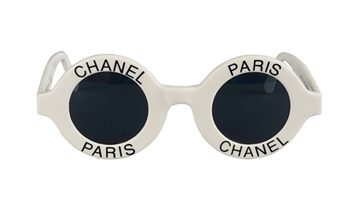 Vintage 1993 Iconic CHANEL PARIS Round White