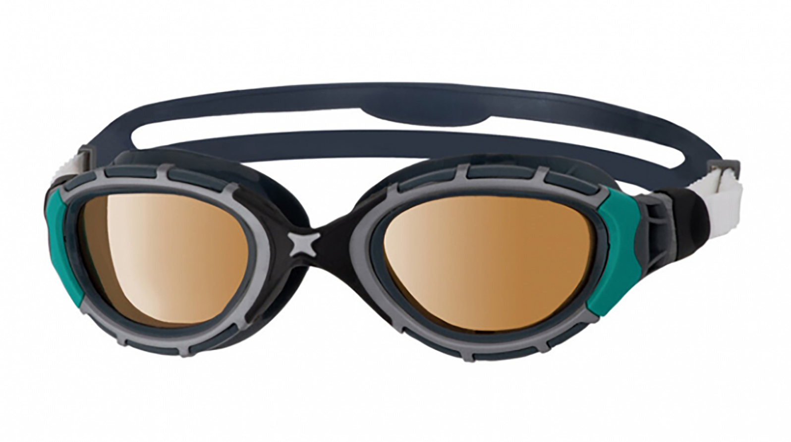 Очки для плавания ZOGGS Predator Flex Polarized Ultra  (черный/зеленый (BKGNPCP), Regular)